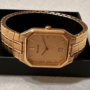 Pulsar Gold Face Unisex Watch